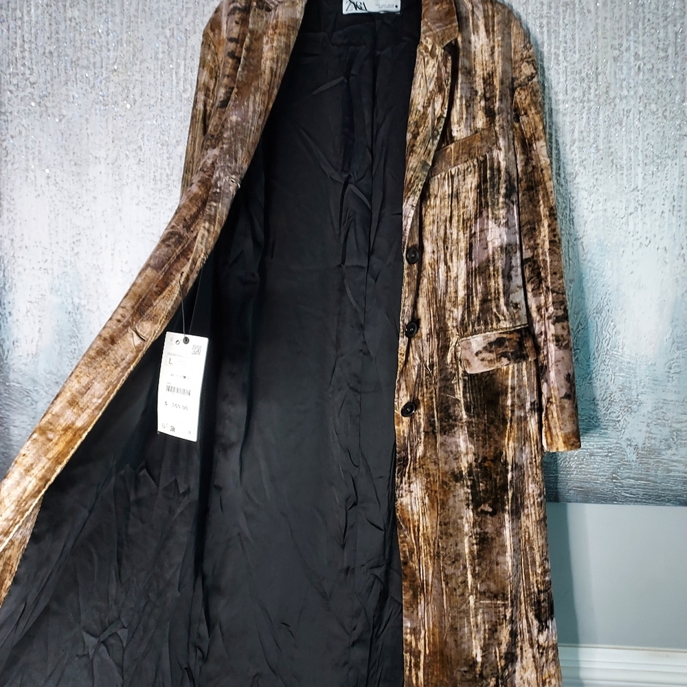 Zara Tye Die Velvet Coat - Picture 11 of 11